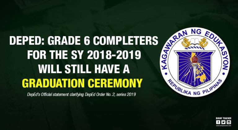 grade 6 completers graduation ceremony 2018-2019