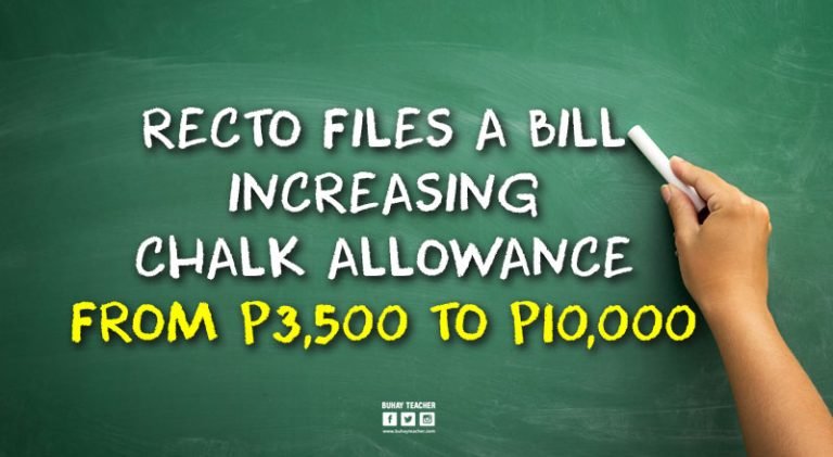 Recto Files a Bill Increasing Chalk Allowance