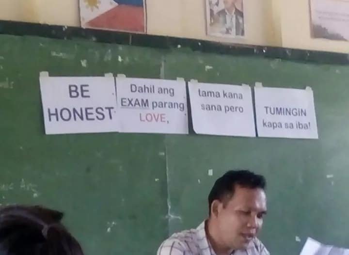 Teacher Reminds Students Not To Cheat In Exams Using Hugot Line About 